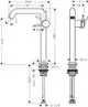 Moderne hansgrohe Armatur mit flexiblem Wasserhahn, einseitigem Hebel zur Temperaturregulierung und Push-Open Ablaufgarnitur, geeignet für Aufsatzwaschtische.